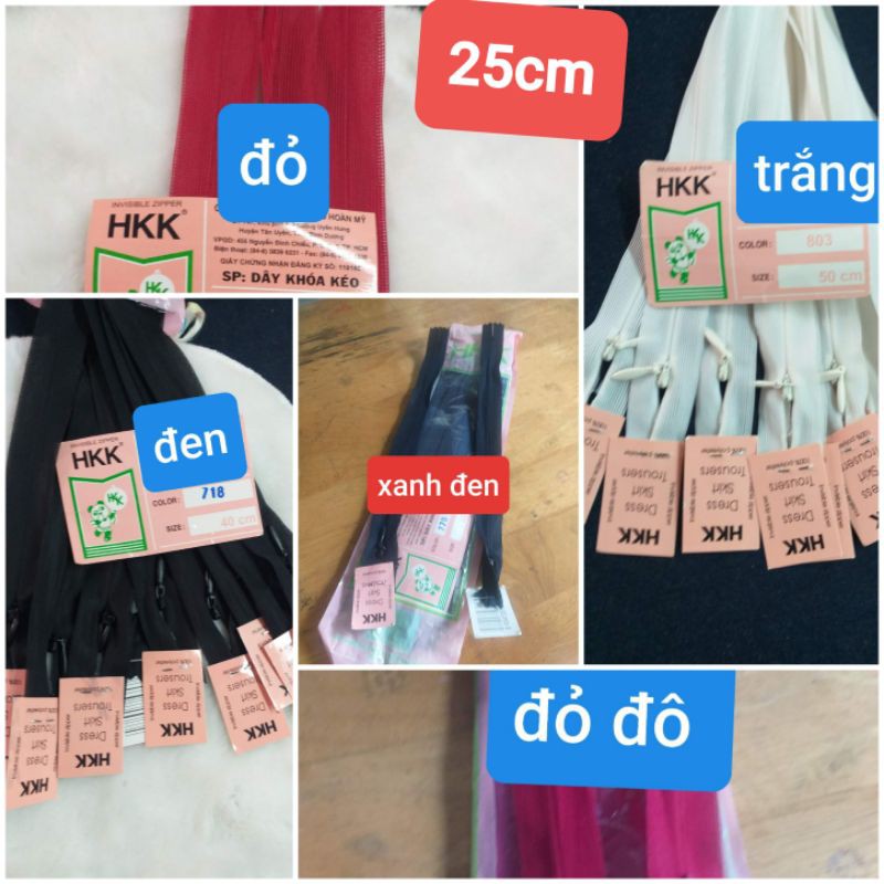 2 sợi dây kéo giọt nước 25cm HKK