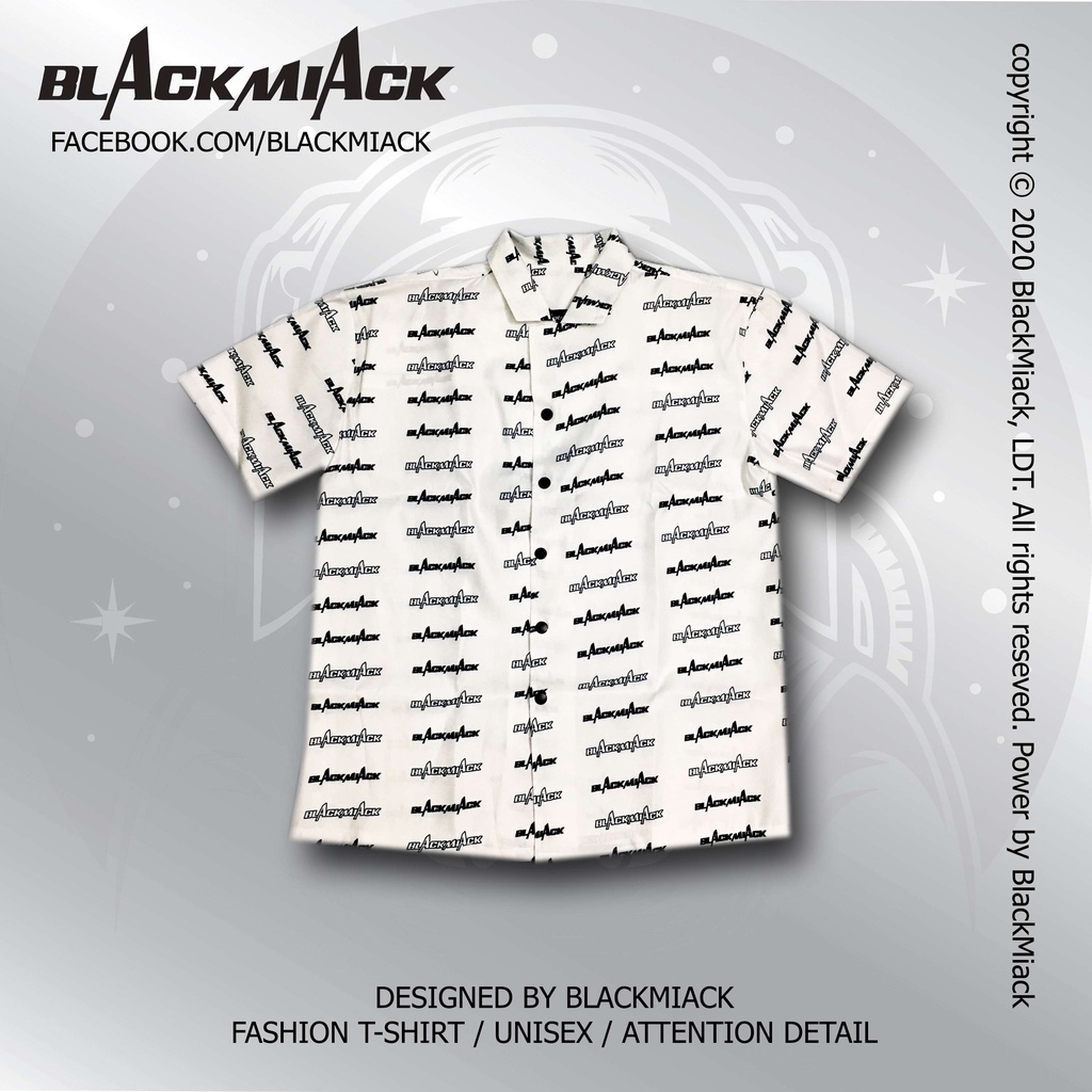 ÁO SƠ MI TAY NGẮN LINE form rộng thời trang phong cách Hàn Quốc - BlackMiack