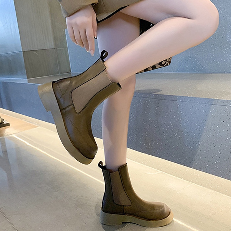 Giày bốt Martin IELGY phong cách Anh Quốc thời trang cho nữ