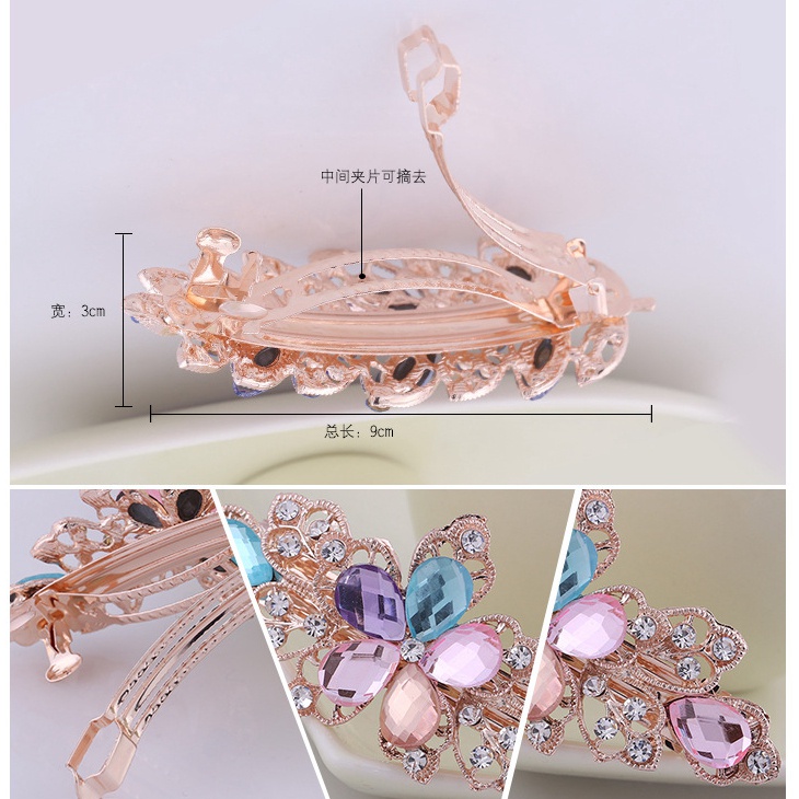 Kẹp Tóc Hình Hoa Pha Lê Phụ Kiện Thời Trang Cho Nữ AB132