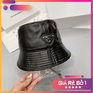 Mũ Bucket Prada da PU mềm, phom ôm đầu lên dáng chuẩn xịn - Hàng Quảng Châu⭐Thời trang Unisex cao cấp