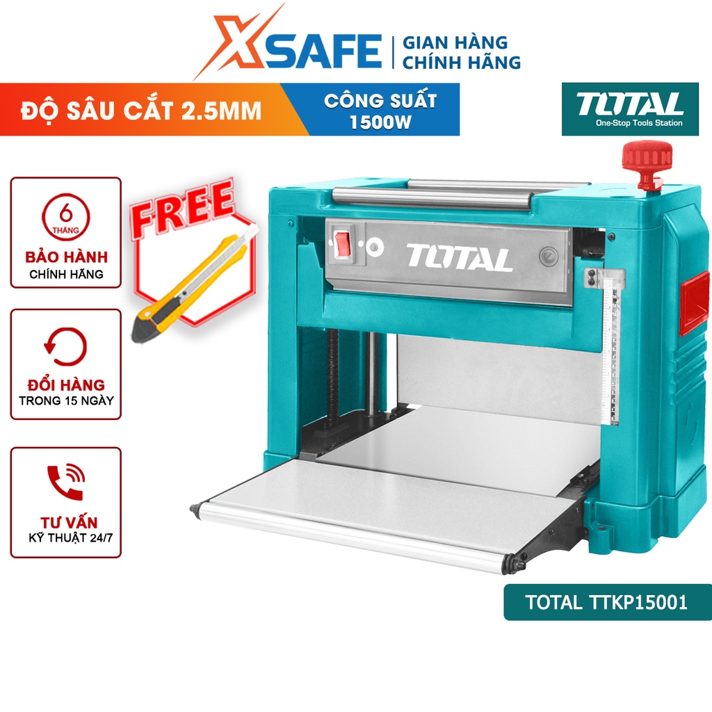 Máy bào cuốn TOTAL TTKP15001 công suất 1500W, tốc độ cuốn 8/ph, tốc độ lưỡi 9000r/ph - chính hãng
