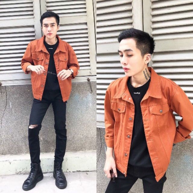 ÁO KHOÁC KAKI MÀU CAM FOME RỘNG NAM VÀ NỮ MẶC RẤT CHẤT. NF7