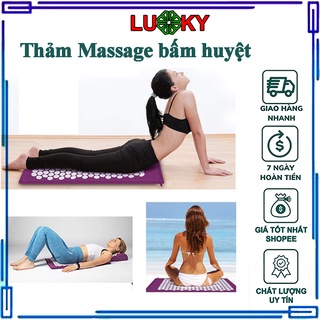 Thảm bấm huyệt Promat, thảm gai kết hợp châm cứu, massage yoga cao cấp- size lớn 68x42 cm -FREESHIP