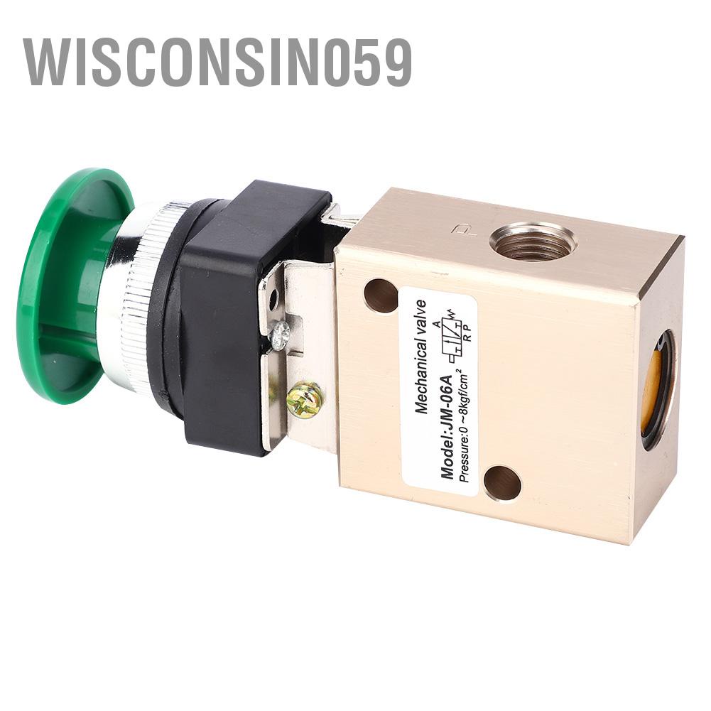 [Hàng sẵn] Van Cơ Khí Nén 2 Vị Trí 3 Chiều PT1 / 4in JM-06A【Wisconsin059】