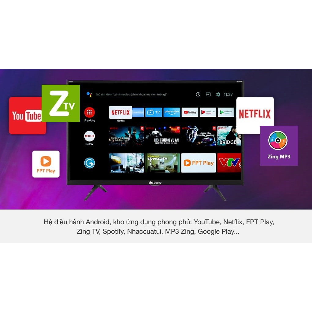 Tivi Casper 32 inch 32HG5200 Mới 2021, Smart Tivi , Điều khiển giọng nói, Bán Chạy [Giá Siêu Rẻ] | BigBuy360 - bigbuy360.vn