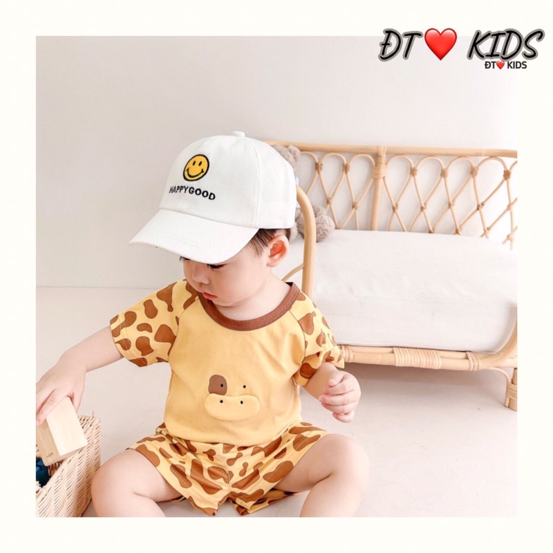 Bộ ngắn tay quần ngắn bé trai bé gái ❤️ freeship ❤️ đồ bộ dễ thương cho bé chất cotton, bộ bò sữa cho bé