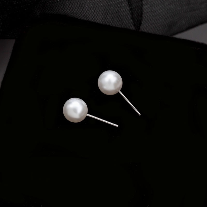 Bông tai MAYEBE LAVEND thời trang đính ngọc trai đơn giản phong cách Hàn Quốc cho nữ