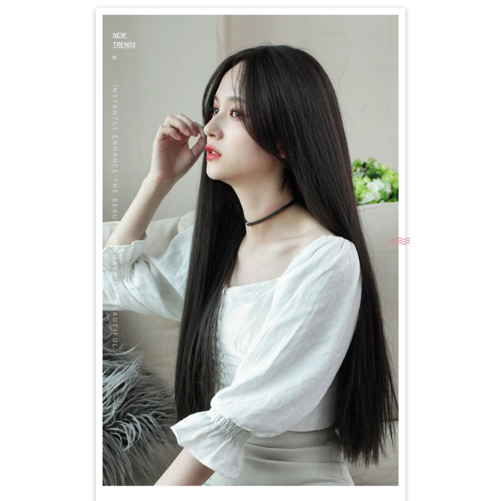 Tóc giả nguyên đầu ❤️KOTY BEAUTY❤️ tóc giả nữ cả đầu hai mái hất thẳng TG22
