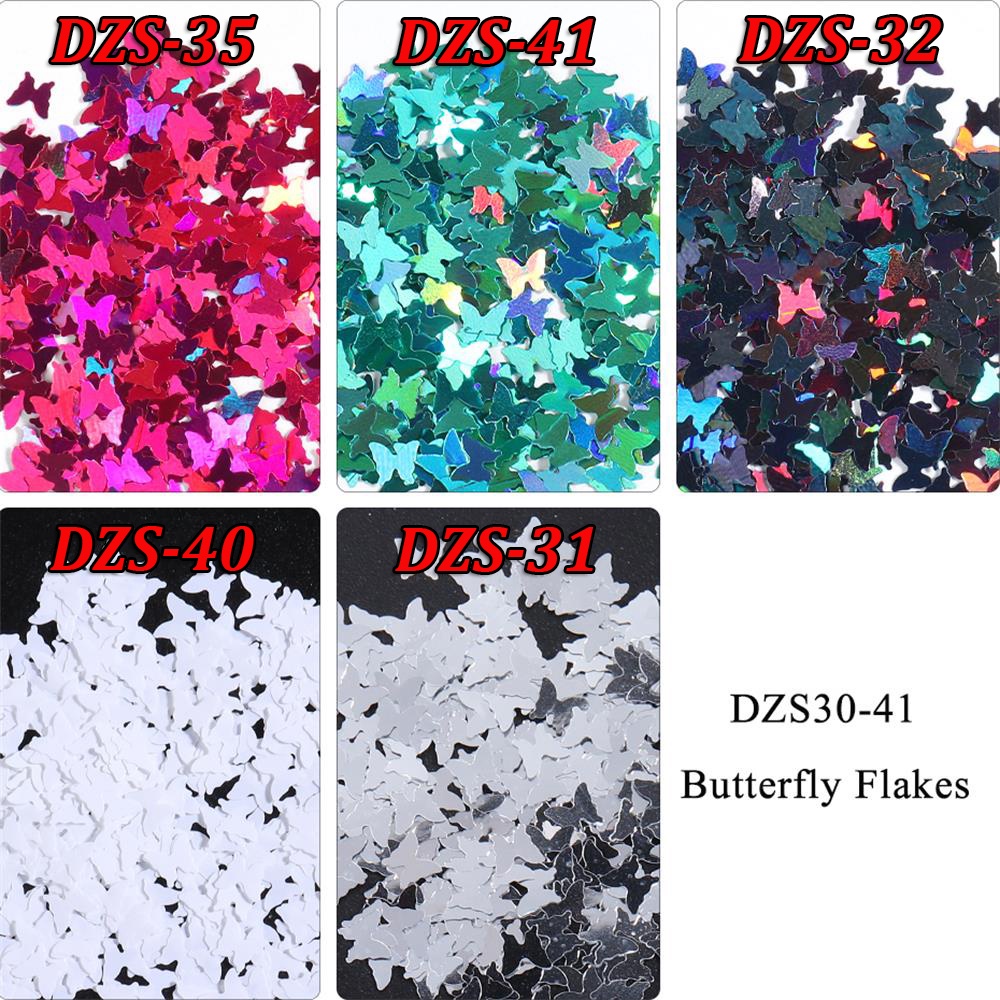 Phụ Kiện Trang Trí Móng Tay Hình Bướm 3D Siêu Mỏng Màu Laser Tráng Gương Lấp Lánh