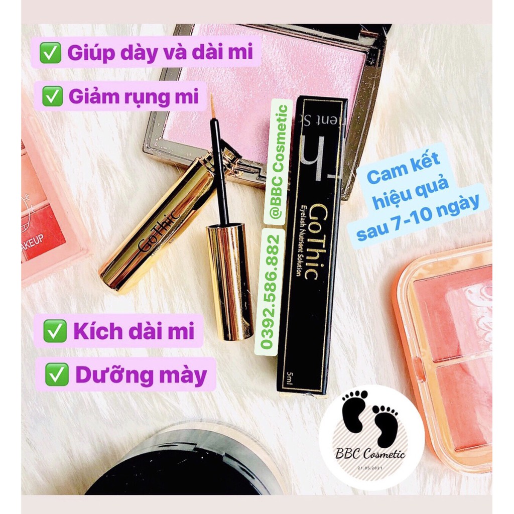 Serum Dưỡng Mi Gothic Kích Thích Mọc Dài Mi Mày Nhanh, An Toàn Cam Kết Hiệu Qủa Sau 7-10 Ngày