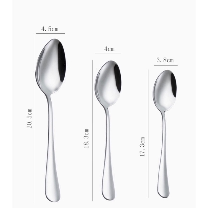 Muỗng Inox cơm, phở đầu nhọn inox 410