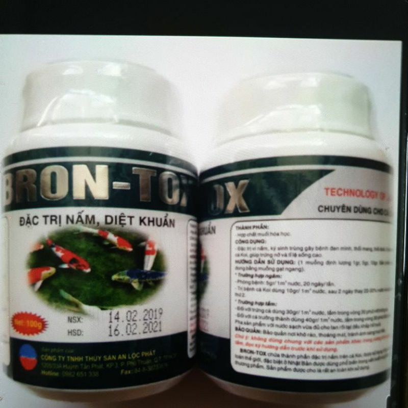 BRON TOX đặc trị nấm, cạ mình nằm đáy, nhớt màng trắng 150g