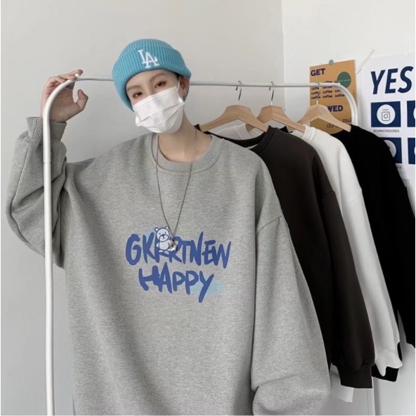 Áo sweater nam dài tay in chữ thời trang Hàn Quốc fành cho 2022 fashion áo hoodie unisex form rộng oversize áo len phụ nữ lỏng lẻo