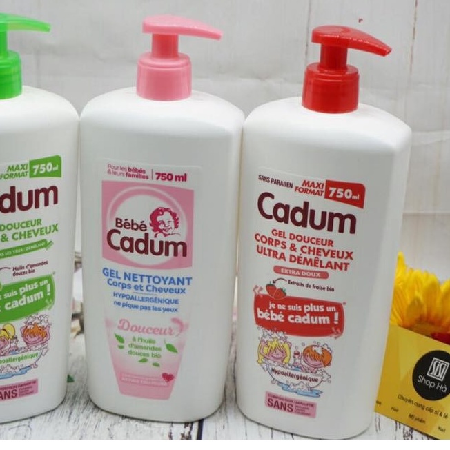 Sữa tắm gội Bebe Cadum Gel Douceur Corps 750ml sữa tắm cho bé từ 1 tuổi +