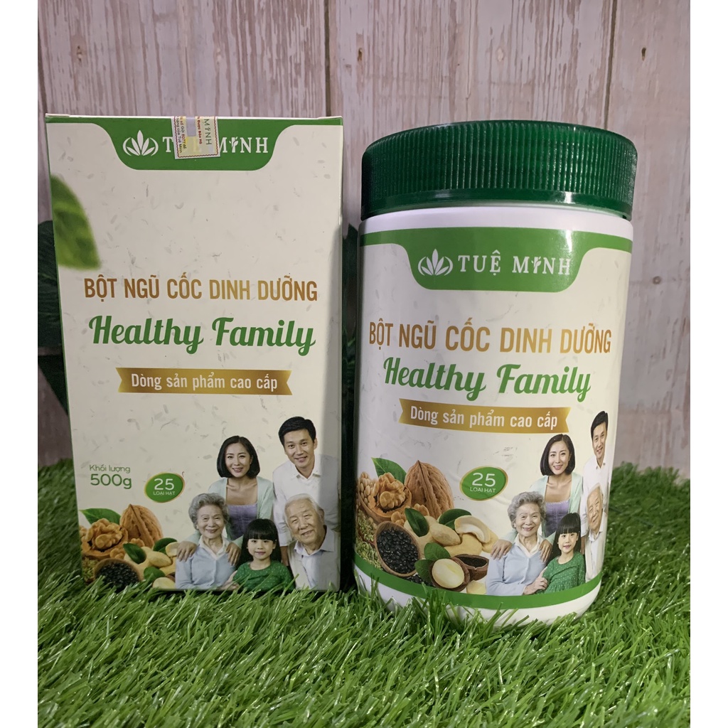 2 Hộp Bột ngũ cốc dinh dưỡng Tuệ Minh 25 loại hạt, bột ngũ cốc ăn sáng không đường tốt cho sức khỏe- Hello Organic