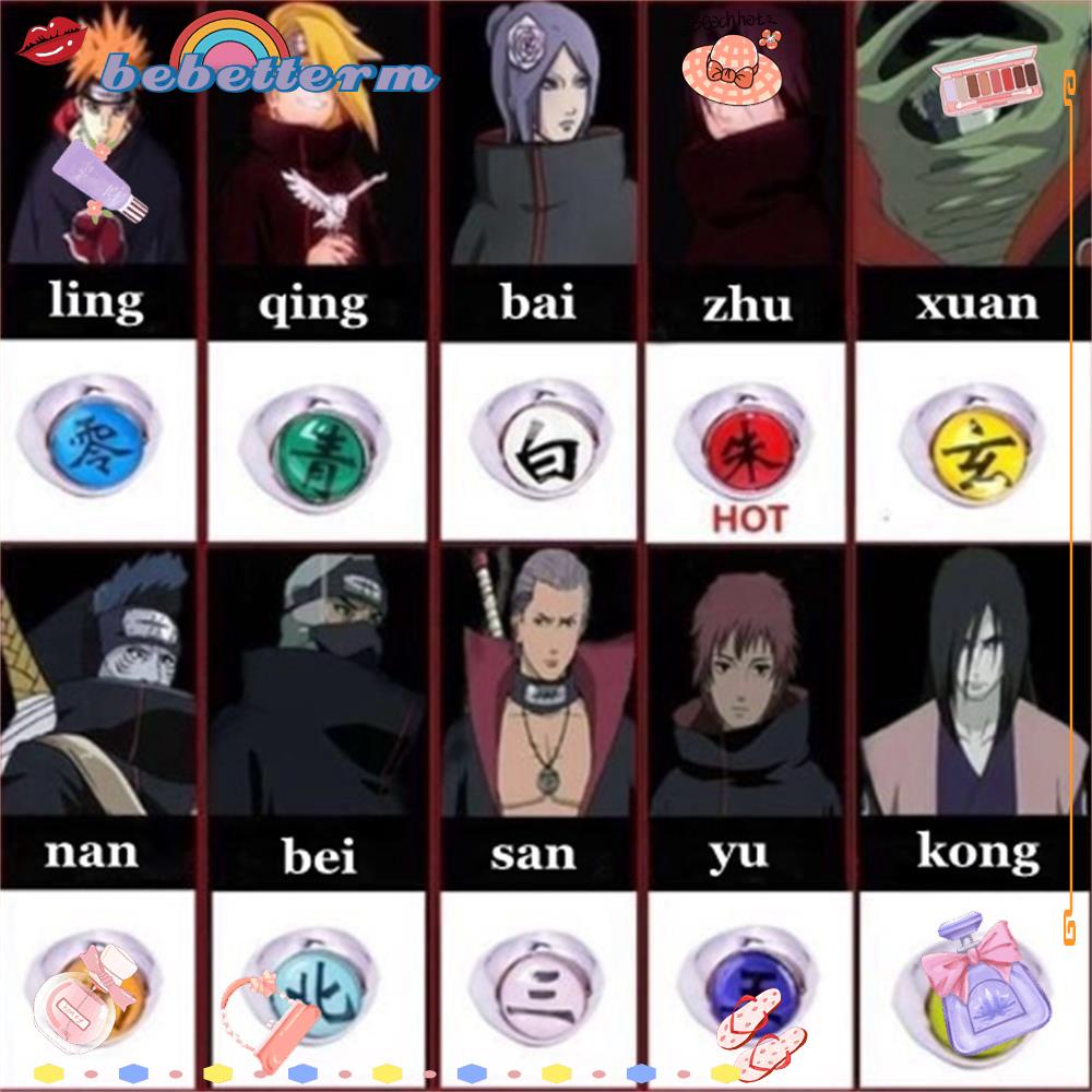 Nhẫn họa tiết anime Itachi tùy chỉnh thời trang cho nam và nữ