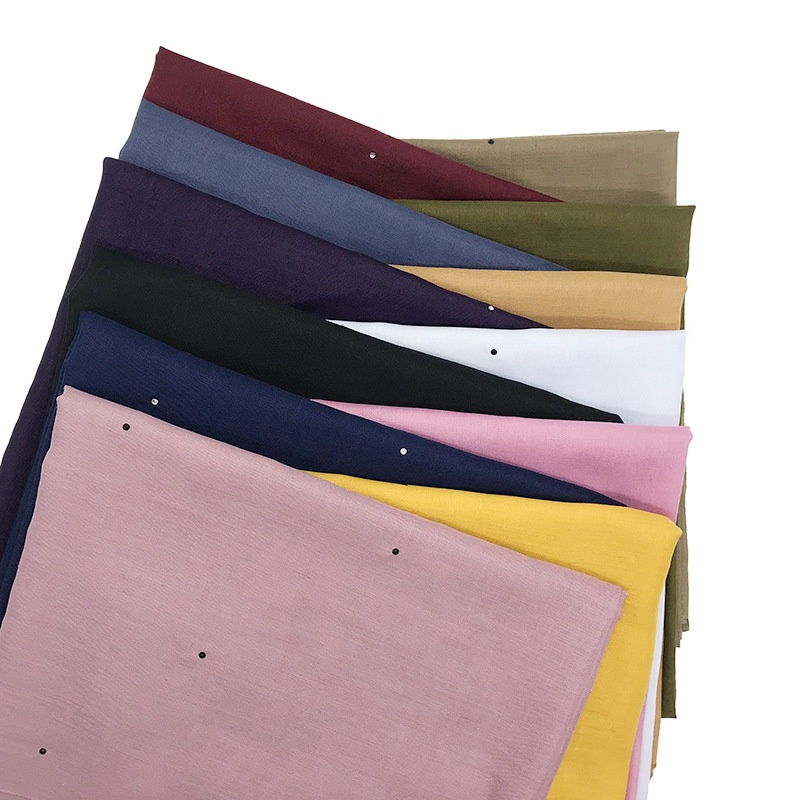 Khăn Vuông Cotton Đính Đá Lấp Lánh 110x110cm WJ491