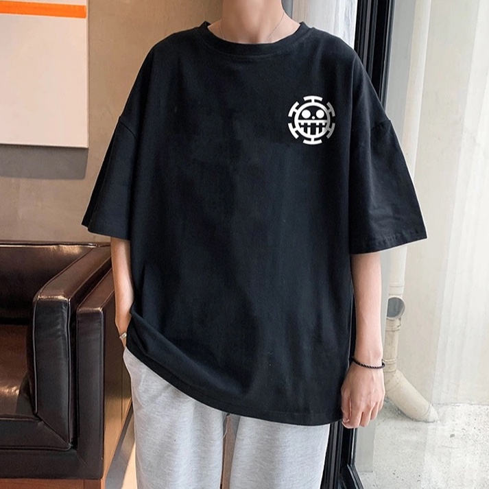 Áo Thun Tay Ngắn Cổ Tròn Dáng Rộng In Hình Luffy one piece Cỡ Lớn Thoải Mái Thời Trang unisex size S-8XL
