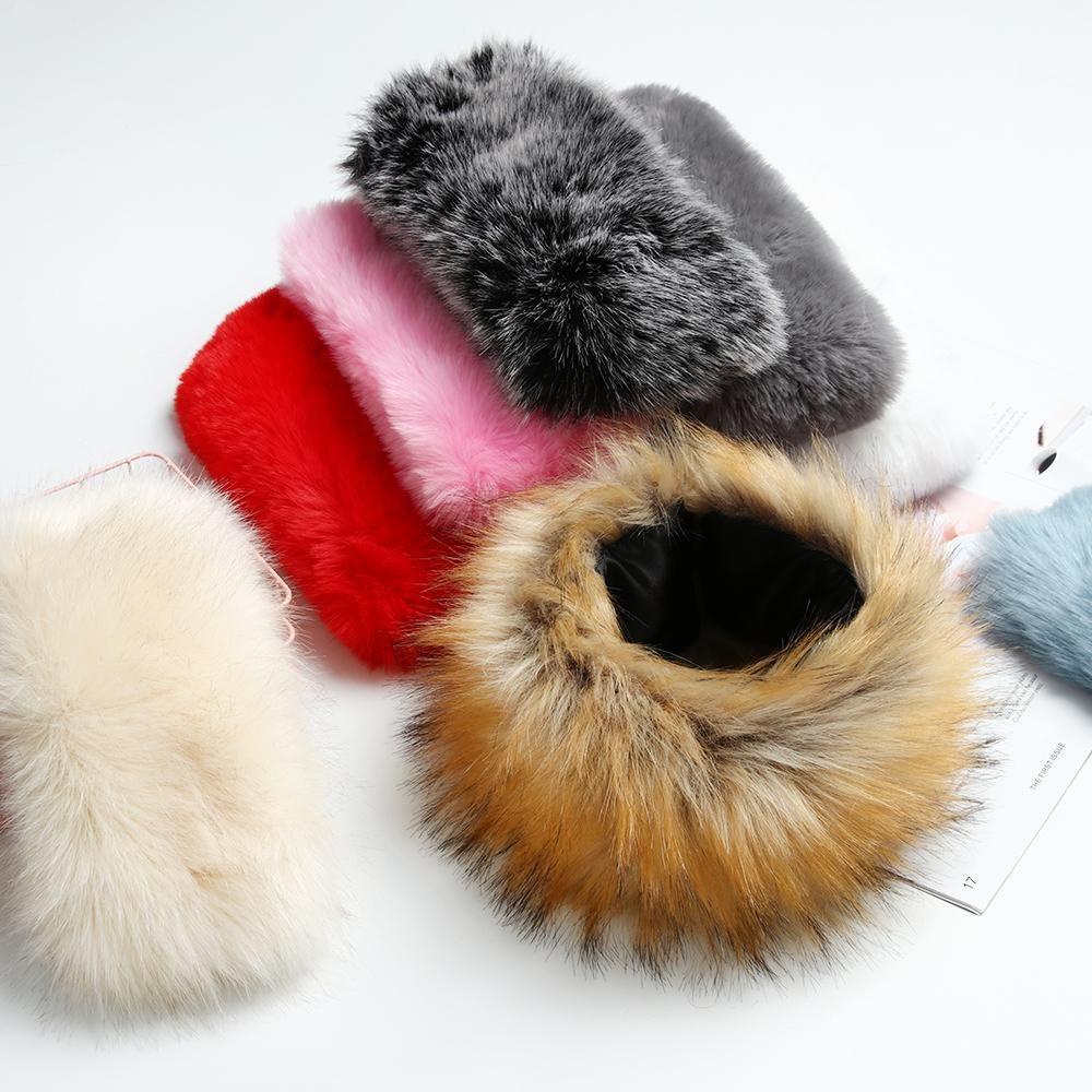 Khăn Choàng Cổ Lông Nhân Tạo Mềm Mại Dày Dặn Giữ Ấm Mùa Đông