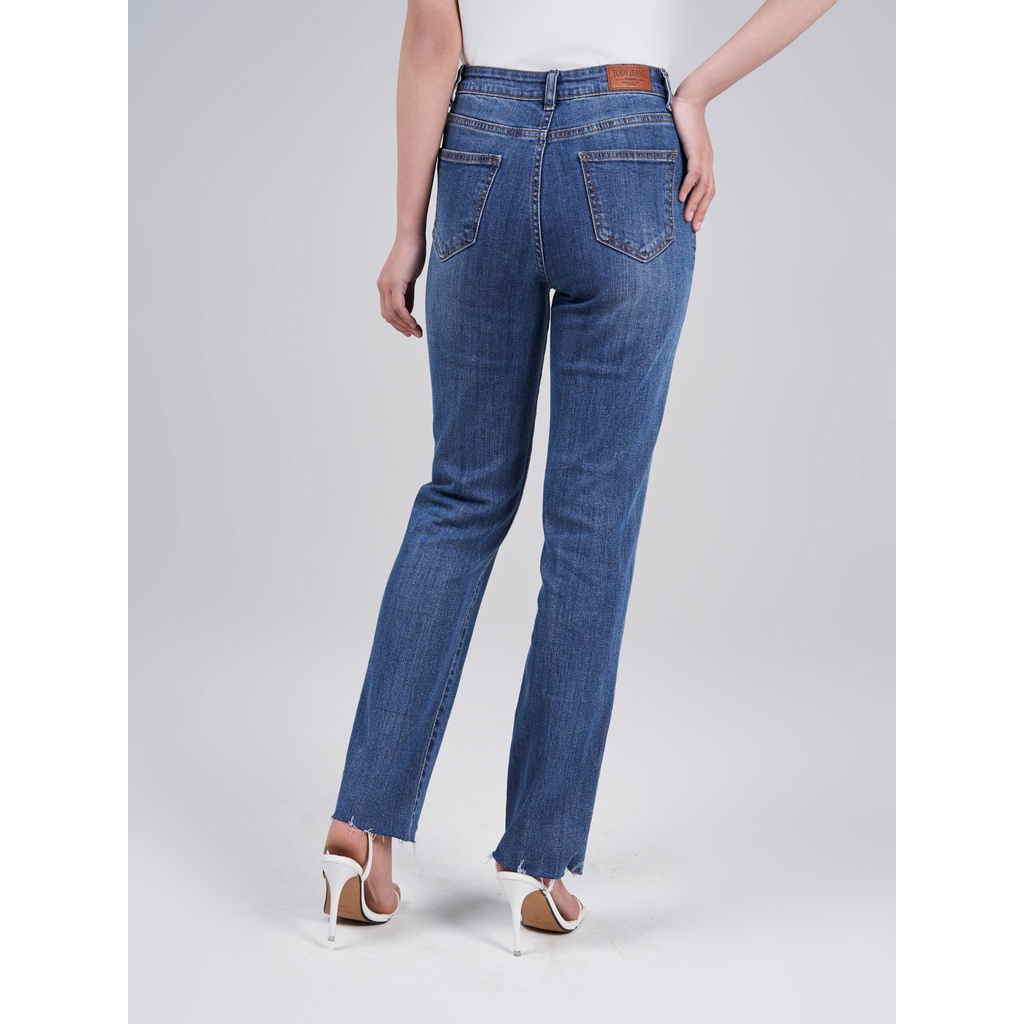 Quần Jean Nữ YODY Ống Đứng Lưng Cao Co Giãn Tôn Dáng Tốt QJN4064