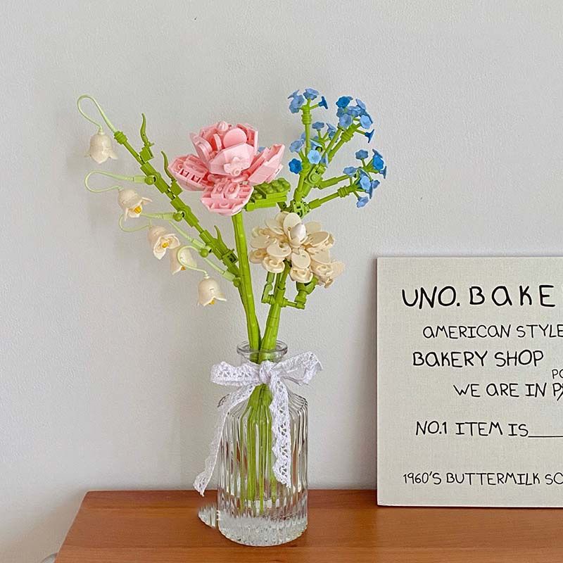 Khối lắp ráp Sembo, đồ chơi lắp ráp tự làm bông hoa vĩnh cửu ba chiều sáng tạo🧩🧩🧩