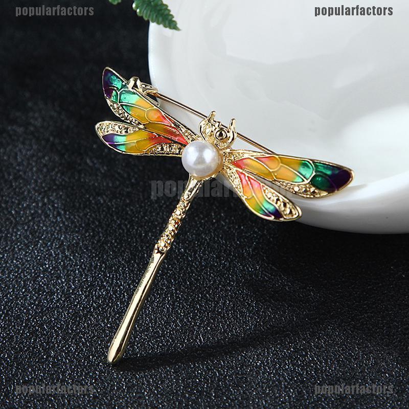 Trâm Cài Áo Hình Chuồn Chuồn Đính Đá Phong Cách vintage