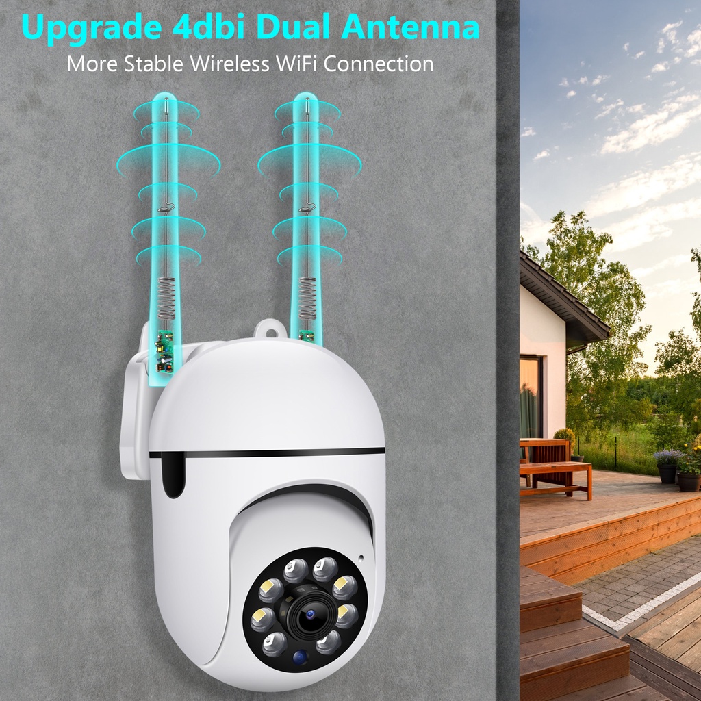 Camera An Ninh Không Dây Hamrol 3MP Mini PTZ APP 5G 1080P Màu Sắc Tự Động Theo Dõi Ban Đêm