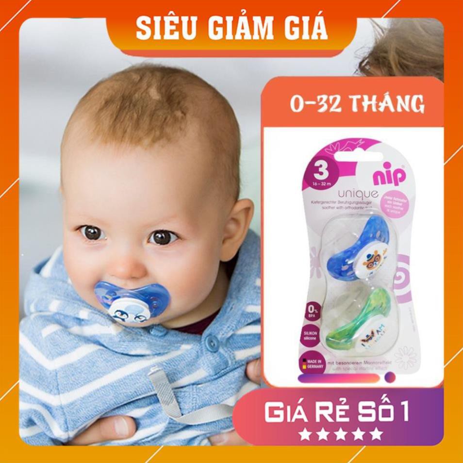 Ti ngậm chỉnh nha VÂN ĐÁ Nip Unique chống hô an toàn cho bé (không quai)