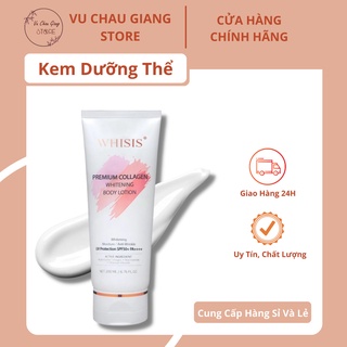 Kem dưỡng thể trắng da whisis chống nắng - premium collagen whitening body lotion 200ml