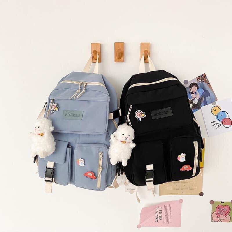 Balô ulzzang 2 túi nhỏ