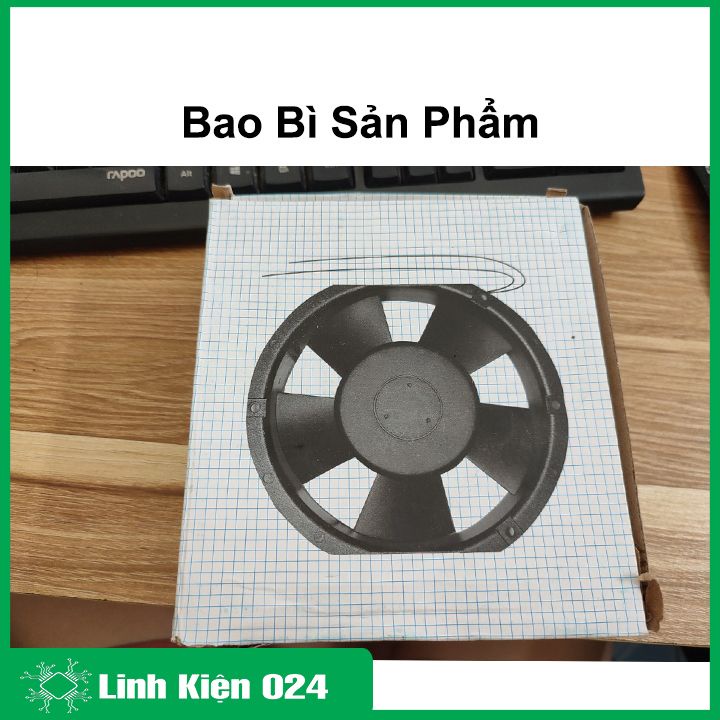 Quạt tản nhiệt 15x15x5.1cm điện áp 220VAC làm mát, tản nhiệt máy