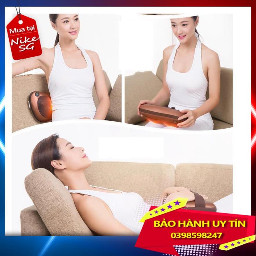 [ HOÀN XU] Gối Massage Hồng Ngoại Magic Pilow Home 8 Bi dành cho người già, trung niên,... Giảm đau, thư giãn tại nhà