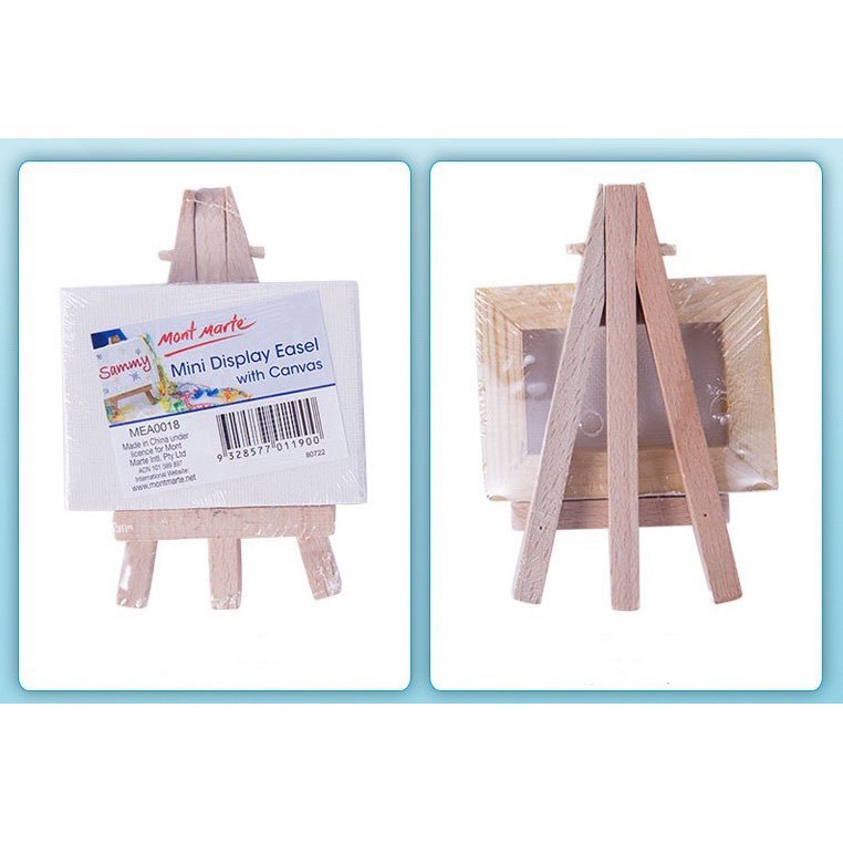 Khung Canvas Mini 6x8cm Mont Marte Kèm Giá Đỡ - Mini Display Easel with Canvas Signature 6x8cm - MEA0018