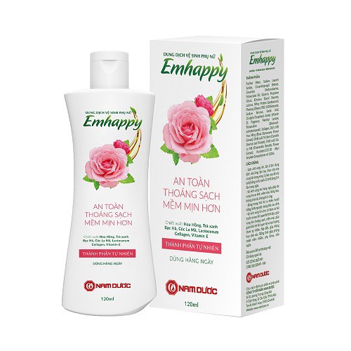 Dung dịch vệ sinh phụ nữ Emhappy (Hương Hoa Hồng)