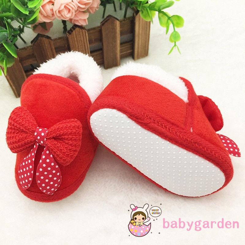 ღ♛ღNewborn Infant Boy Girl Snow Boots Kid Baby Winter Fur Prewalker Warm Crib Shoes