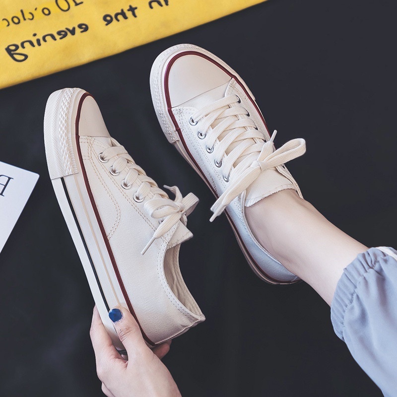Giày thể thao sneaker nữ đế bằng thắt dây bigsize nhiều màu BRATINA G001