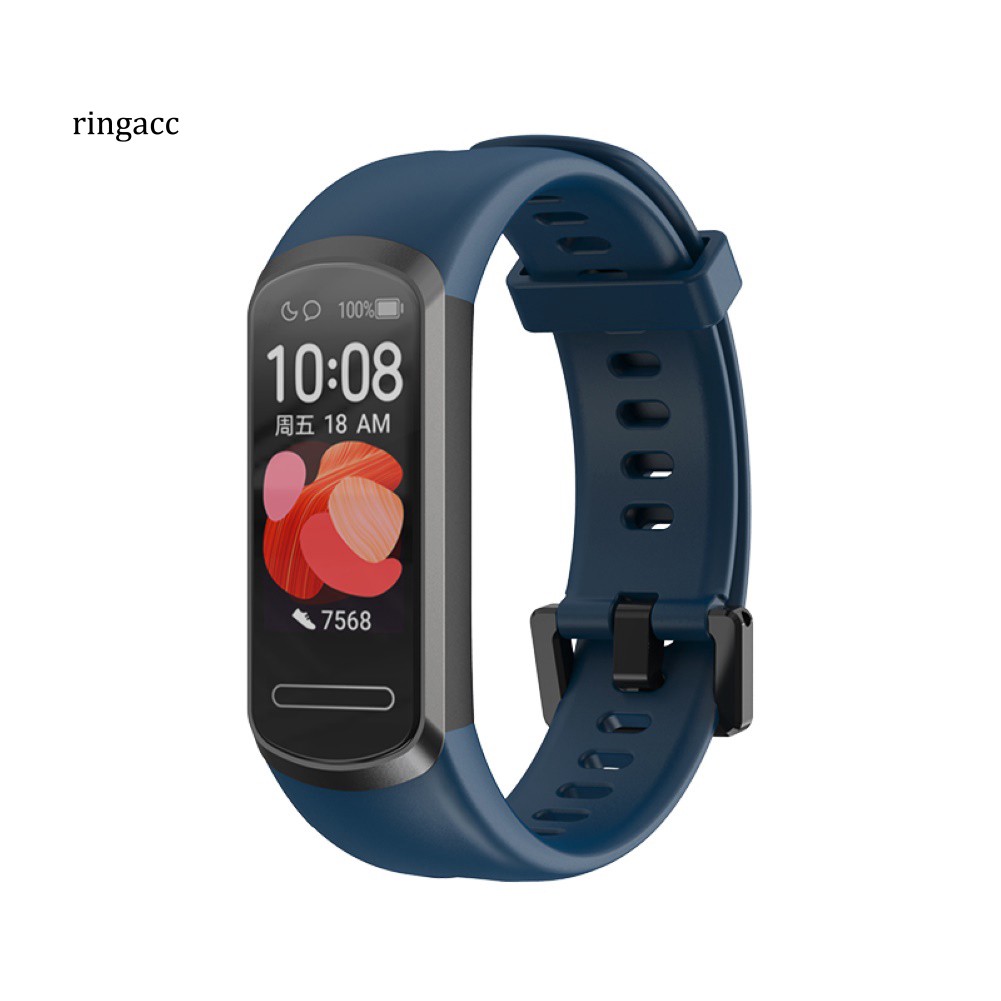 Dây Đeo Thay Thế Chất Liệu Silicon Màu Trơn Cho Huawei Band 4