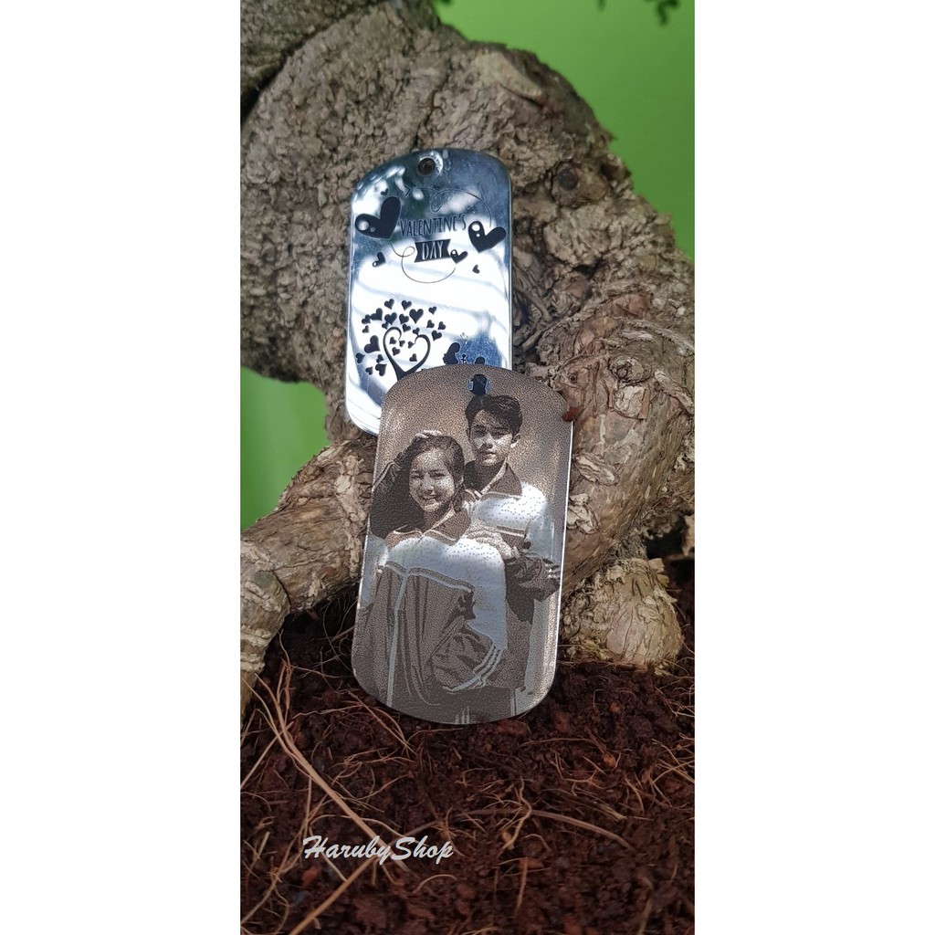 Dogtag dây chuyền nam quà tặng tình yêu ý nghĩa - Thẻ bài quân đội - Thẻ bài khắc tên kèm dây