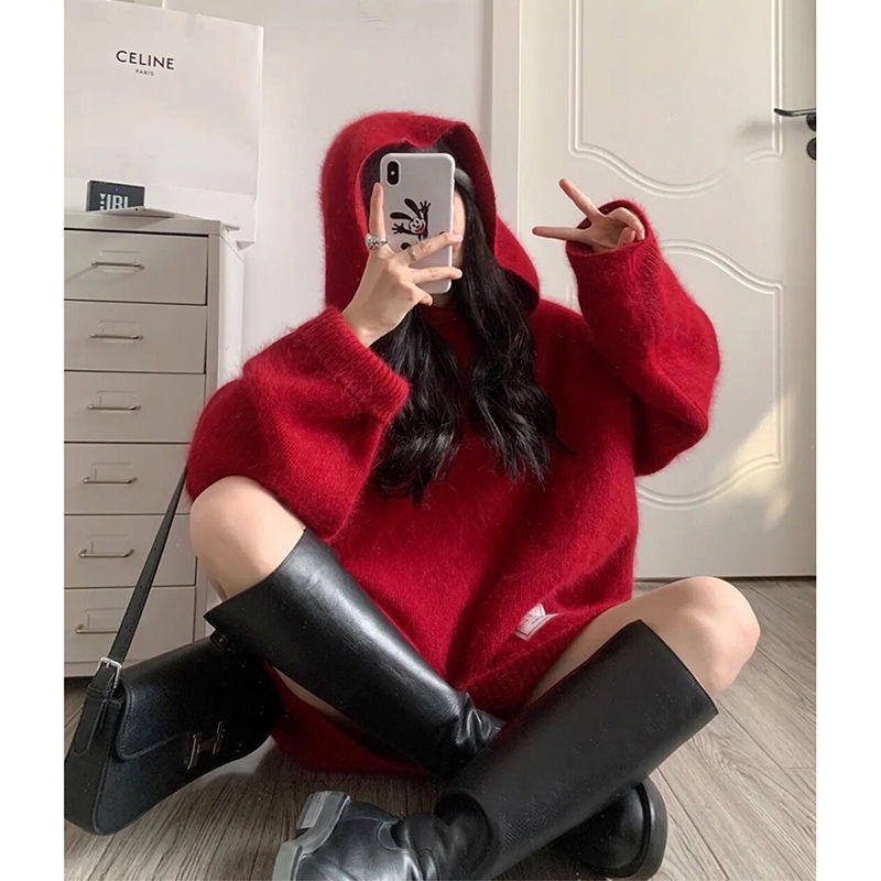 Áo len noel nữ Áo Hoodie Dày Dặn Phong Cách Giáng Sinh Năm Mới Hàn Quốc 2021 Cho Nữ