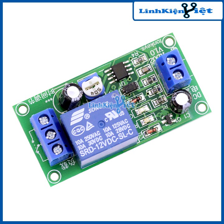 Module Tạo Trễ NE555 Đóng Cắt Relay 12VDC 0-60s