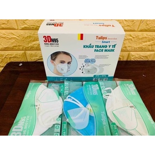 [HỘP 40 CÁI] KHẨU TRANG 3D N95 TULIPS - (5 Lớp Chống Bụi Mịn PM2.5, Có van)