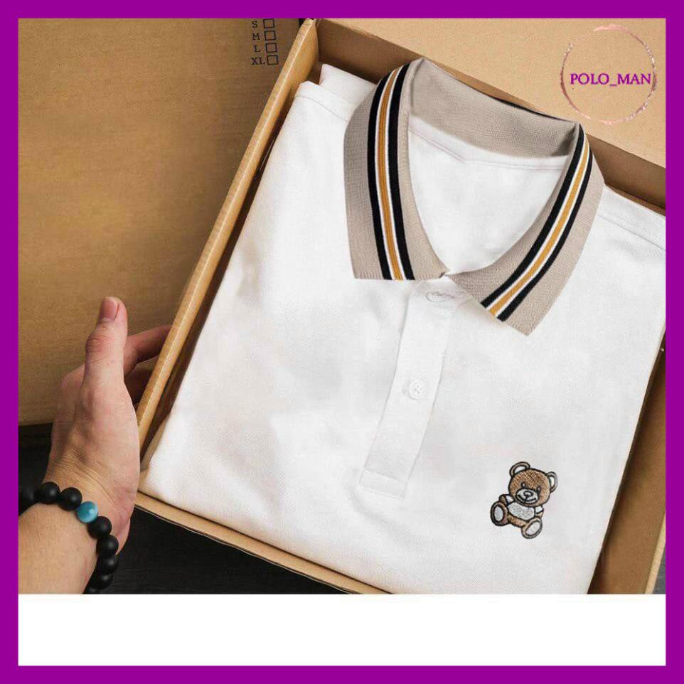 Áo Polo Nam thiết kế, áo polo có cổ ngực thêu gấu đẹp mĩ mãn 100% ảnh thật | BigBuy360 - bigbuy360.vn