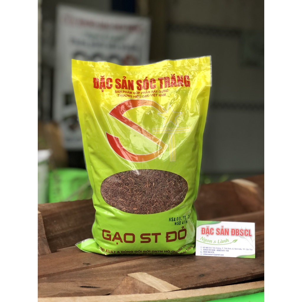 Gạo lứt - Gạo ST Đỏ (Của Kỹ sư Hồ Quang Cua)