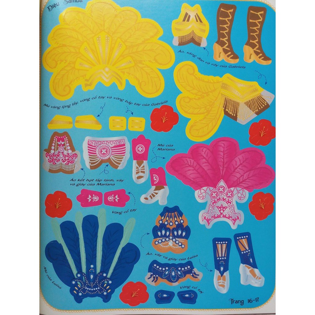 Sách - Sticker Dolly Dressing-  Dán Hình Sáng Tạo Trang Phục Búp Bê - Vũ Điệu Đam Mê