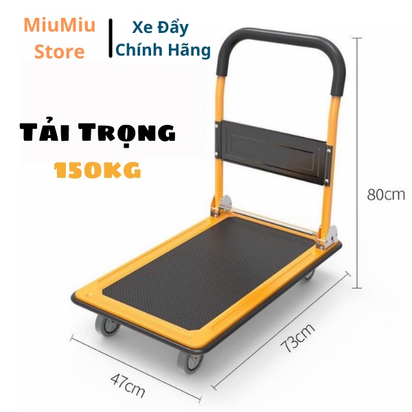 Xe Kéo Hàng Gấp Gọn - Xe Đẩy Hàng Tay 4 Bánh Nhập Khẩu XKM06 Tải Trọng 150kg