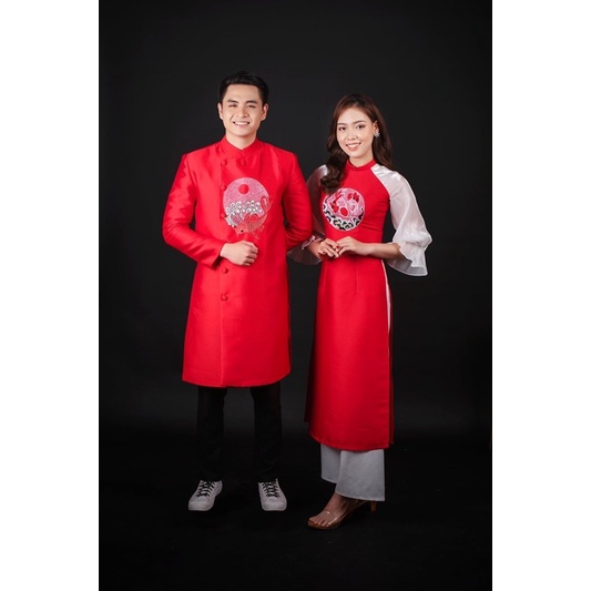 Áo dài gia đình cá vọng nguyệt