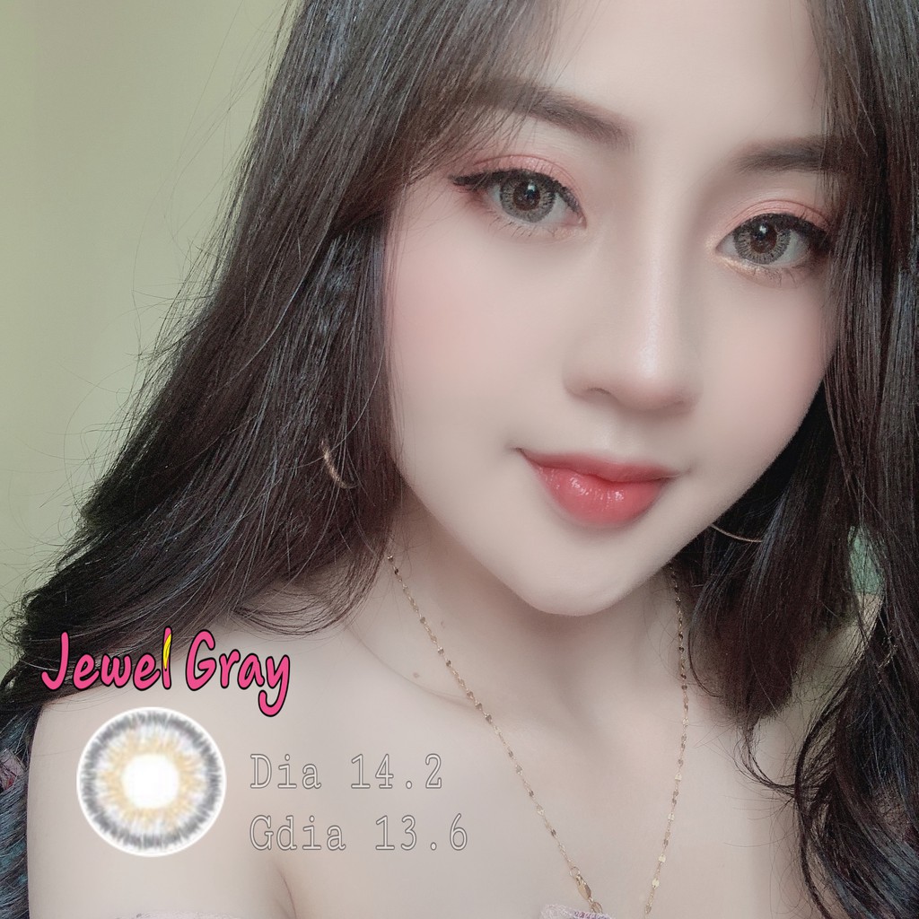 Lens Jewel Gray 0 Độ Lens Hàn Quốc - LUXY LENS [ Cam Kết Chất Lượng]