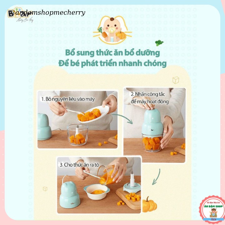 Máy Xay Bear 0.3 Lít - Cối Thủy Tinh cho bé ăn dặm
