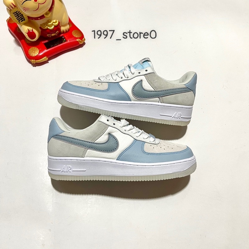 giày AF1 nỉ xanh xám grey mới cao cấp